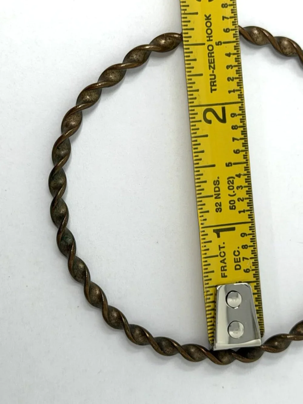 Vintage Woman’s Bangle Bracelet 8” Twisted Solid Copper 10.4 grams